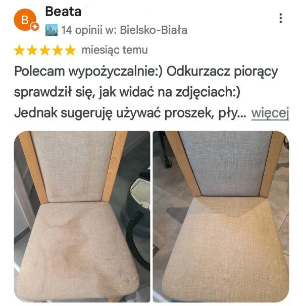 Opinia - wynajem odkurzacza piorącego Bielsko